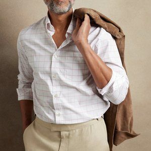 BANANA REPUBLIC SLIM-FIT TECH-STRETCH COTTON SHIRT
